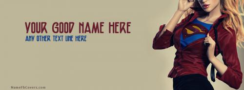 Super Woman FB Cover With Name 