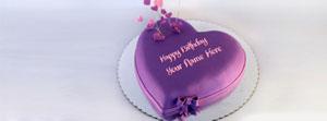Indigo Heart Birthday Cake