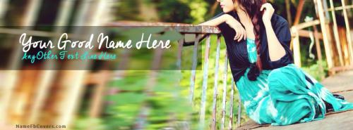 Unique Stylish Girl FB Cover With Name 