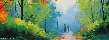 Beautiful Love Couple Paiting Facebook Covers Photo