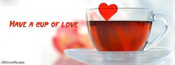Cup Of Love Facebook Cover Photo