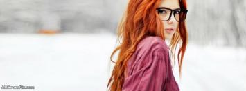 Cute Pretty Glasses Girl Facebook Cover Photos