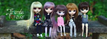 Friends Forever Cute Dolls Facebook Cover Photos