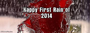 Happy First Rain of 2014 Facebook Cover