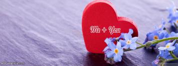 Me Plus You Facebook Heart Cover Photo