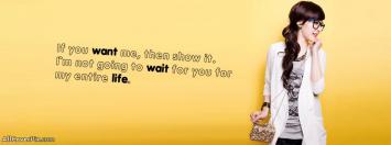 Stylish Cute Girl Quote Facebook Cover Photos