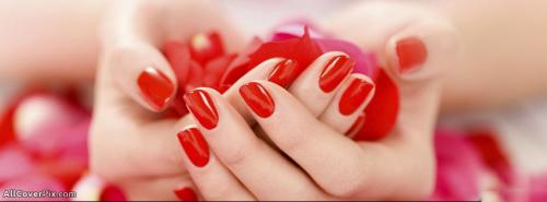 Beautiful Red Nails Girl Facebook Cover Photos -  Facebook Covers