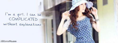 Complicated Girl Facebook Cover Photo -  Facebook Covers
