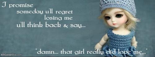 Cute Sad Quote Dolls Cover Photos Fb Timeline -  Facebook Covers