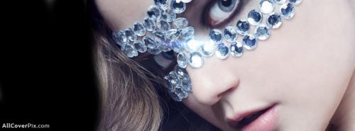Diamond Mask Girl Facebook Cover Photo -  Facebook Covers