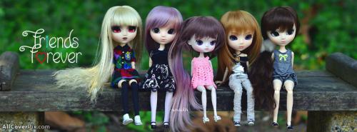 Friends Forever Cute Dolls Facebook Cover Photos -  Facebook Covers