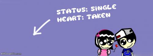 Heart is Taken Facebook Cute Cover -  Facebook Covers