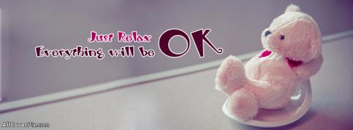 Just Relax Teddy Bear Facebook Cover Photo -  Facebook Covers