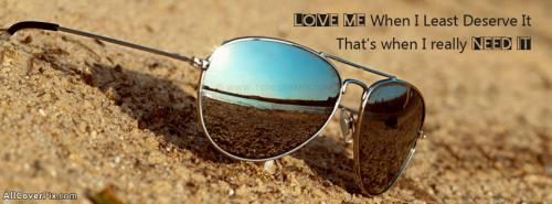 Love Me Glasses Covers Photo Facebook -  Facebook Covers