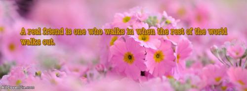 Quote About Real Friends Facebook Cover Photo -  Facebook Covers